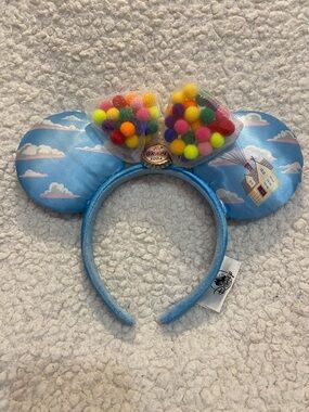 Disney Parks Minnie Mouse Pixar UP Grape Soda Balloons Headband Ears.
